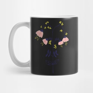 Sweet Pea Flower Sketch Mug